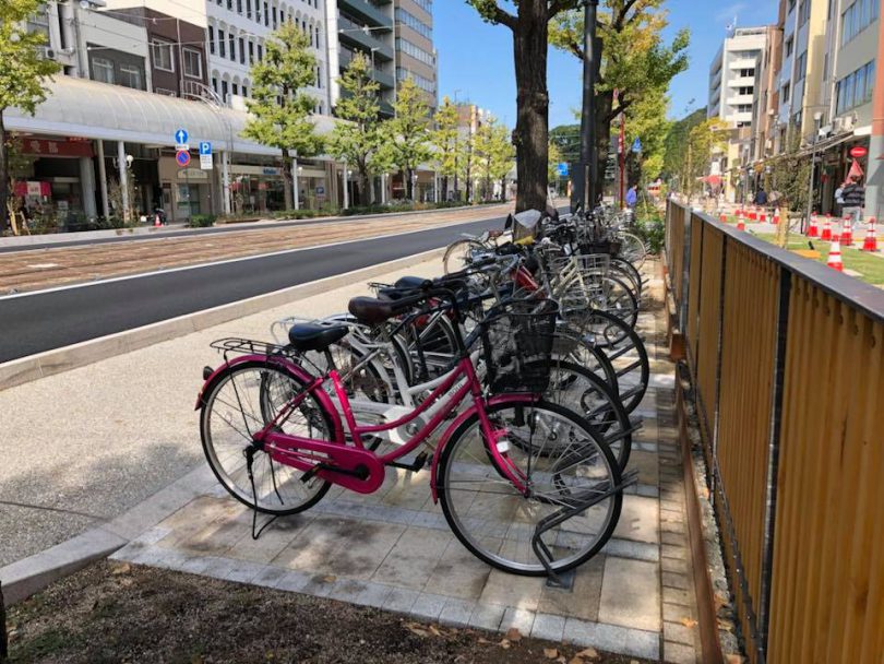 松山市花園通りの自転車施策事例 Tabirin たびりん