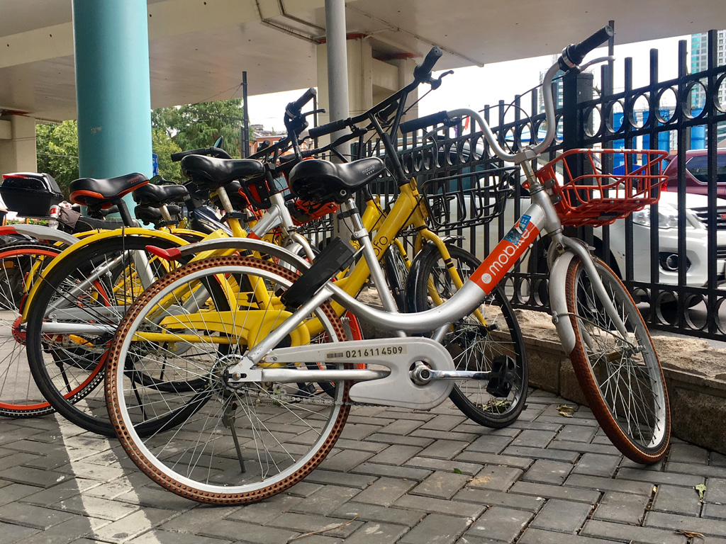 【中国】上海シェアサイクル「Mobike」「Ofo」などが走る風景