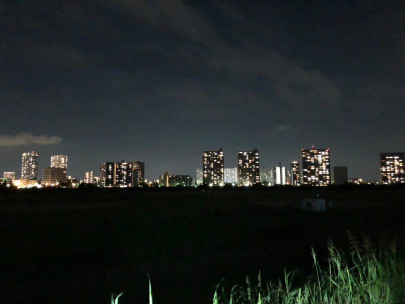 多摩川の夜景