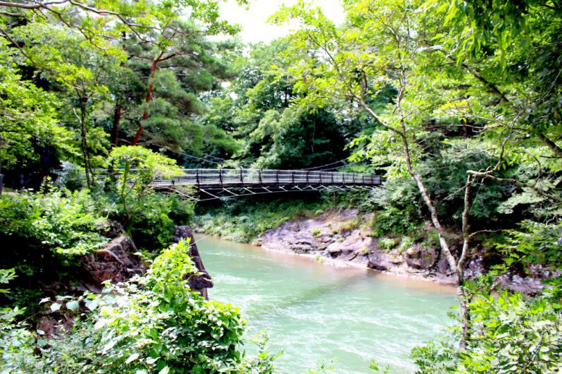 厳美渓 吊橋