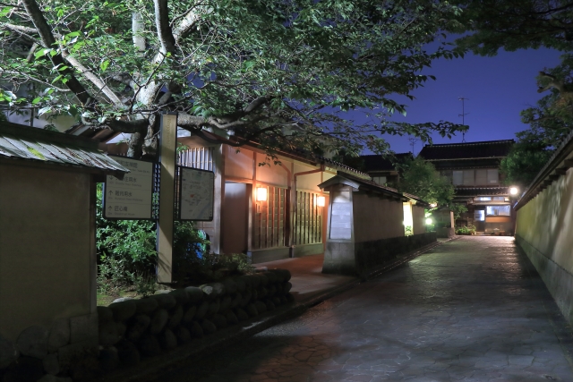 長町武家屋敷の町並み