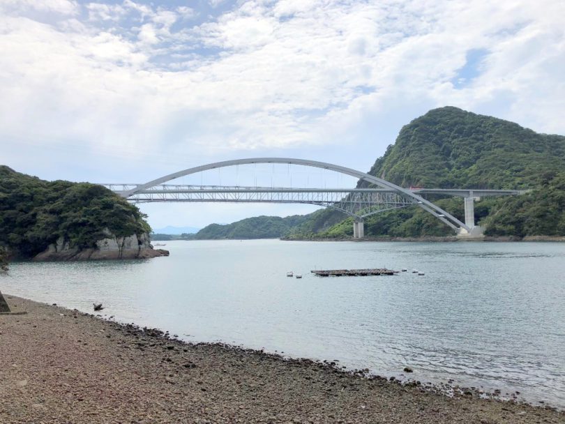 天草五橋の1号線を目指す