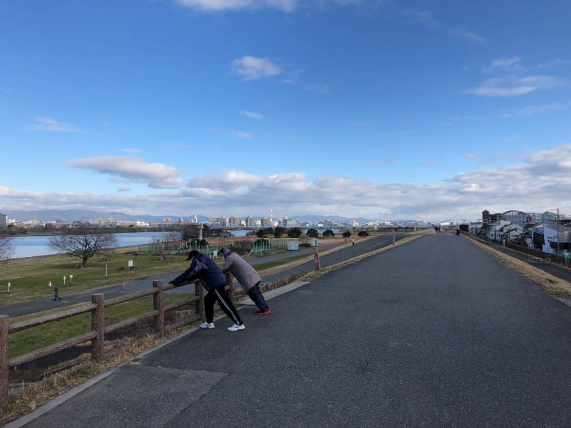 淀川河川敷自転車道2