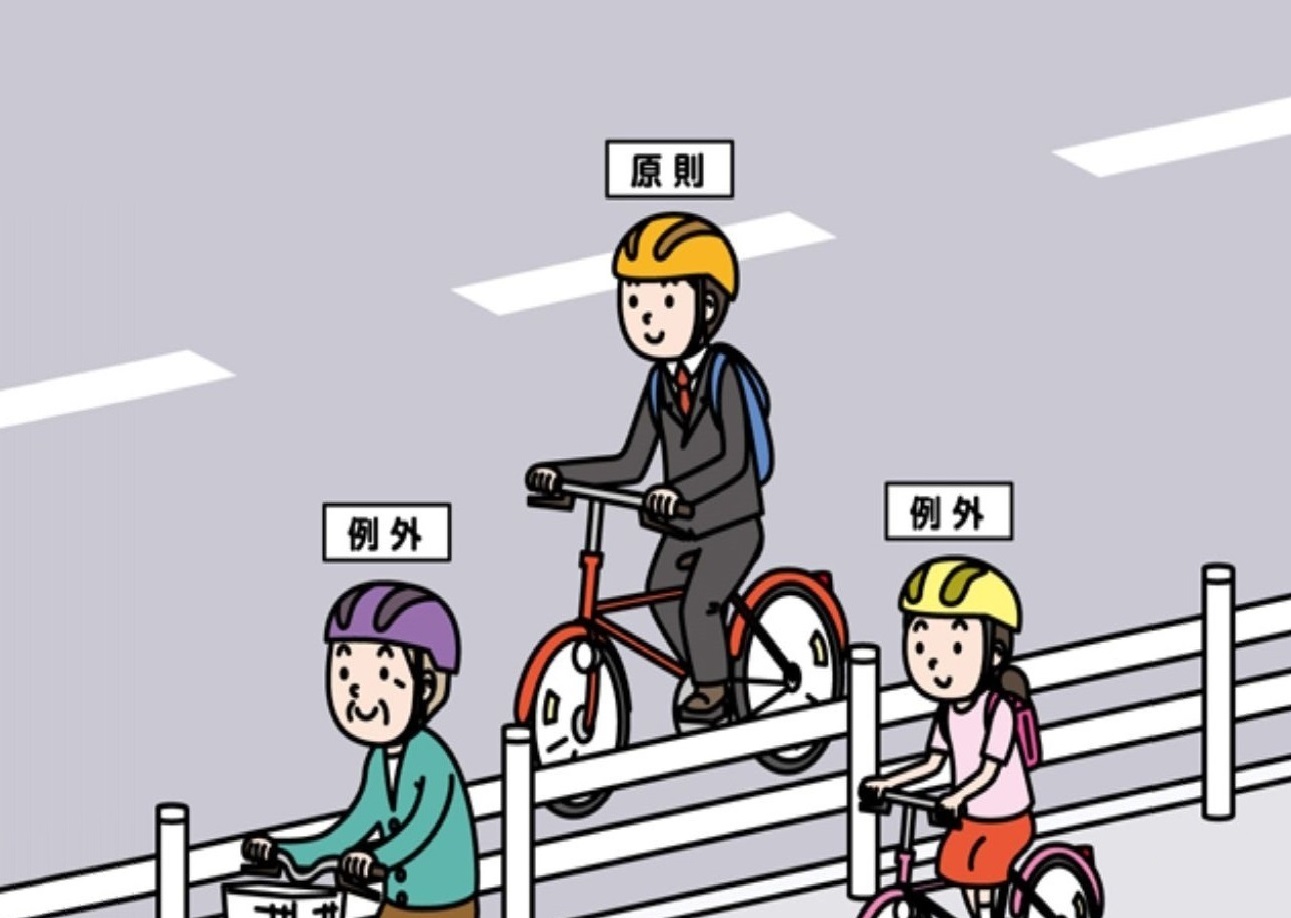 片手 運転 自転車