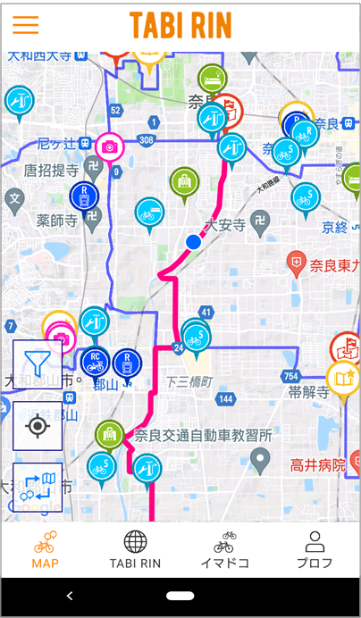 Tabirinアプリをバージョンアップしました サイクリングのお供にぜひ使ってみてください Tabirin たびりん